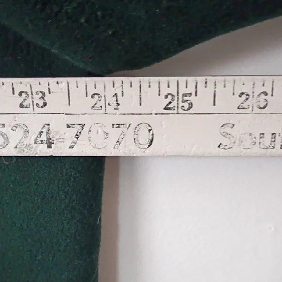 Dillard’s Green Double-Breasted Merino Wool Coat Women’s XL Angel Pin Vintage - Picture 8 of 11